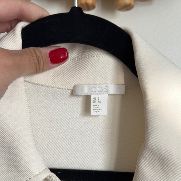 COS Cream Button-Up Shirt - Picture 7 of 8